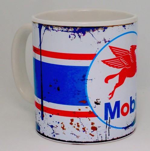 Mobil oil can mug - oil,