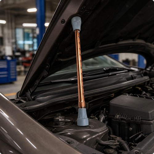 Telescoping hood support rod - telescoping,